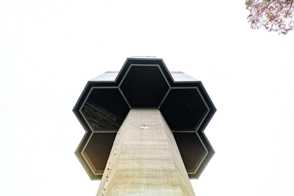 Yyteri viewing tower pictured from low angle