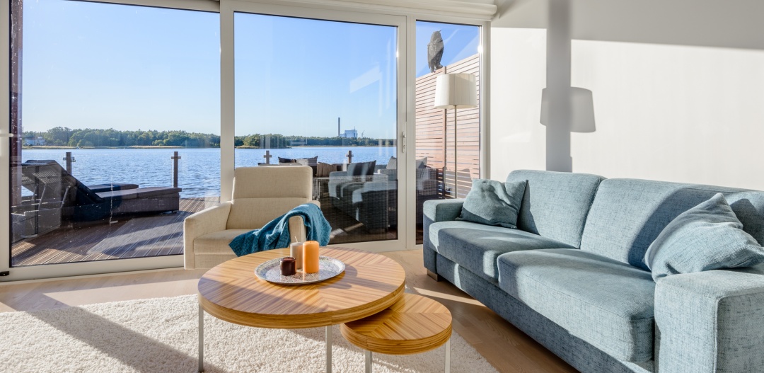 Kelluvat huvilat, living room