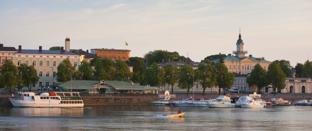 The old city center captured from the river