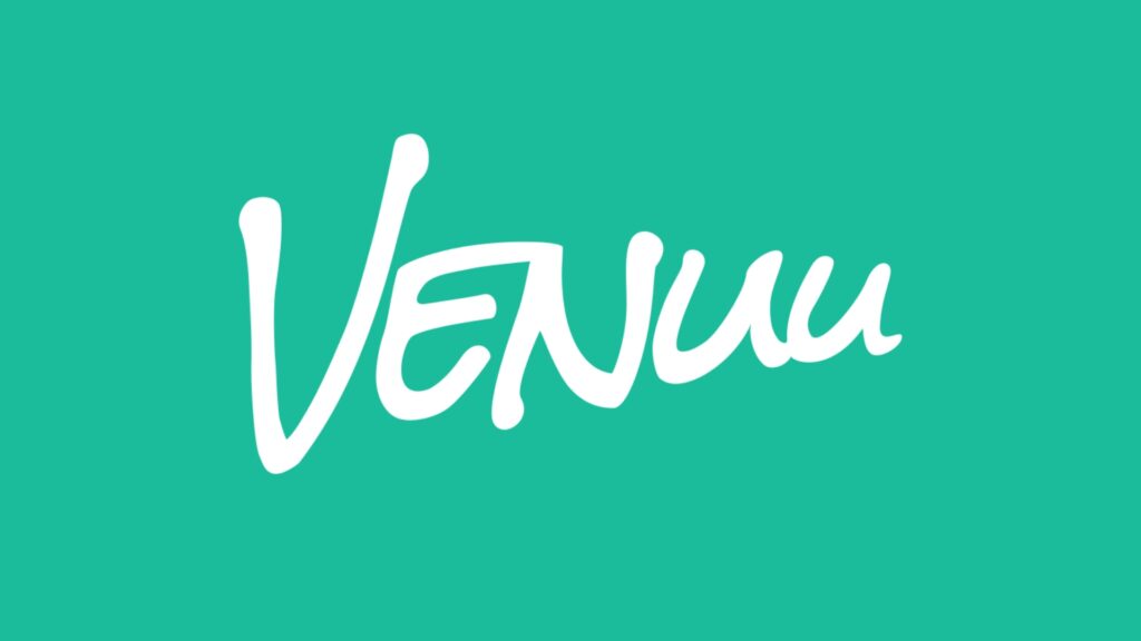 venuu teksti vihreällä pohjalla